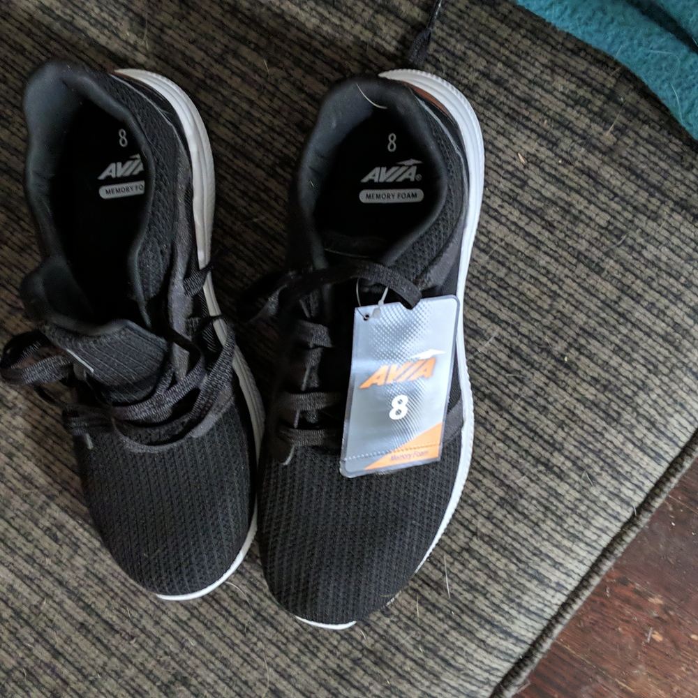 Black running shoes